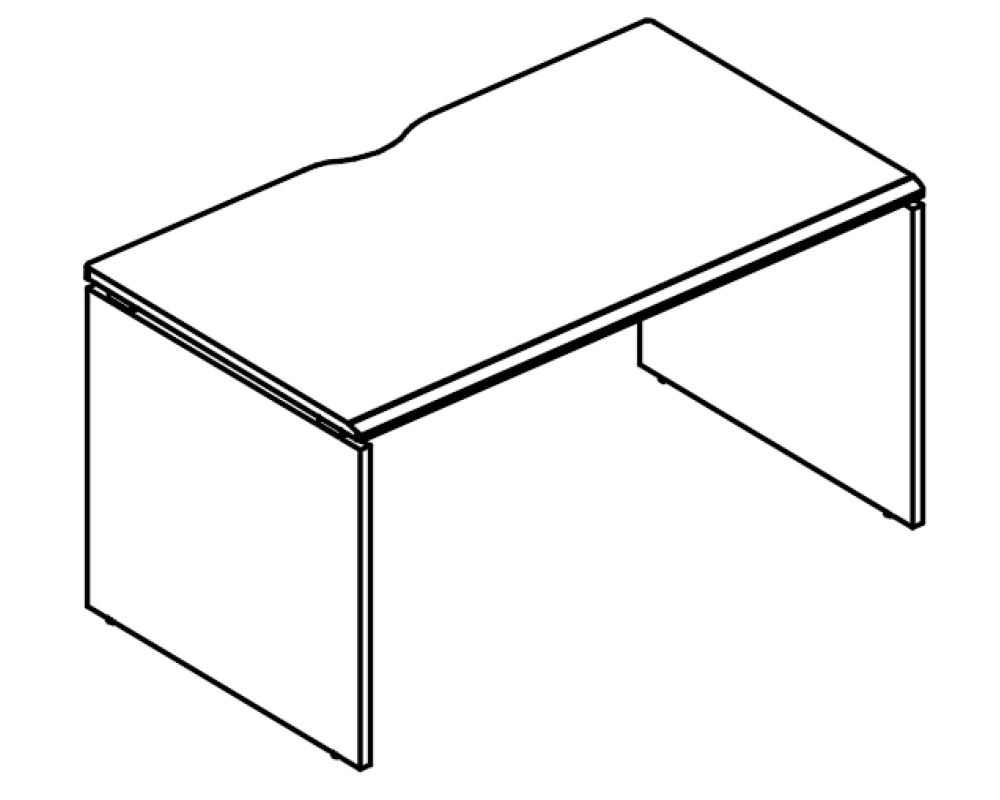 Стол письменный 80x80 на каркасе ДСП (1 скос) Alta