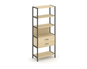 Односекционный стеллаж пятиярусный с ящиками 810х400х1980 Шелф Систем / Shelf System images