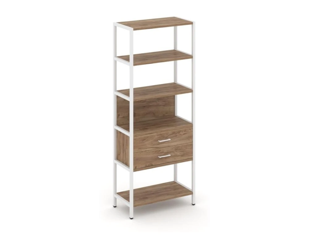 Односекционный стеллаж пятиярусный с ящиками 810х400х1980 Шелф Систем / Shelf System