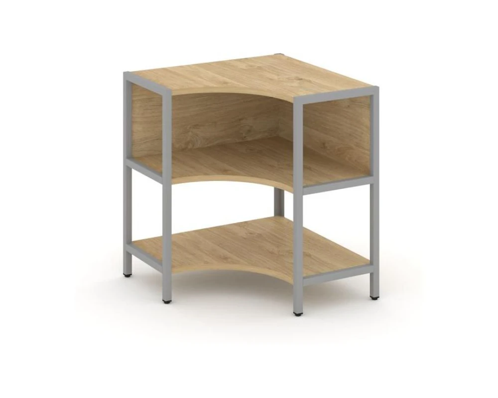 Односекционный угловой стеллаж двухярусный 810х810х879 Шелф Систем / Shelf System