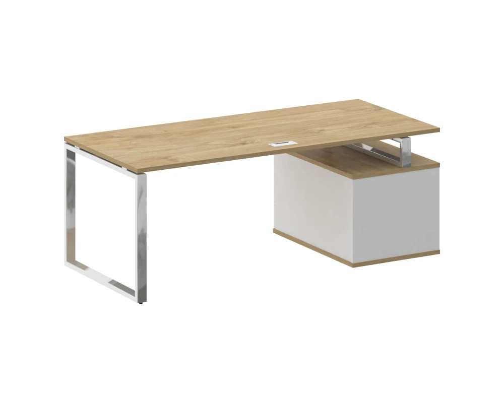 Стол для руководителя с опорной тумбой , левый 200 Шифт / Shift