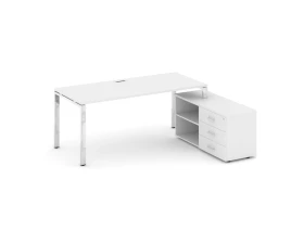 Стол письменный с греденцией правой на П-образном каркасе 1380x800x750 Стайл Проджект Директ Люкс / Style Project Direct Lux images