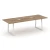 Дуб табак/Металл белый/Белая заглушка