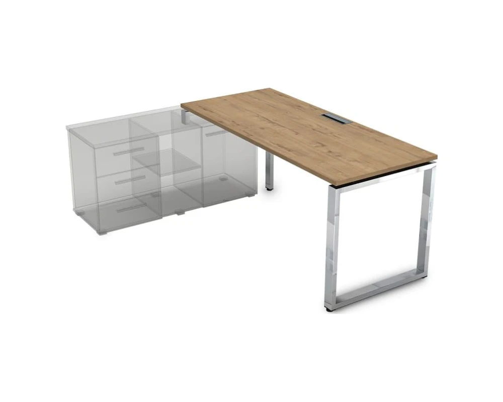 Стол рабочий, прямолинейный три опоры, левый (1400*700*750) НСТЛ-О.979 GLOSS LINE