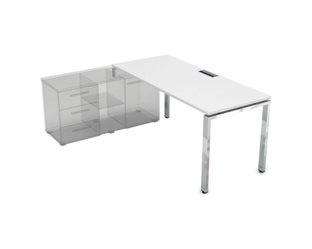 Стол рабочий прямолинейный три опоры, левый (1800*700*750) НСТЛ-П.975 GLOSS LINE