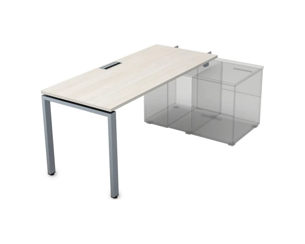 Стол рабочий прямолинейный для крепления на тумбу, начальный (1600*700*750) СПН-П.974 GLOSS