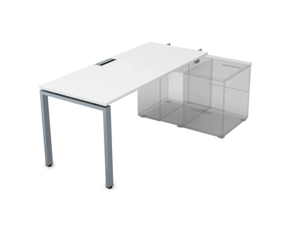 Стол рабочий прямолинейный для крепления на тумбу, начальный (1600*700*750) СПН-П.974 GLOSS