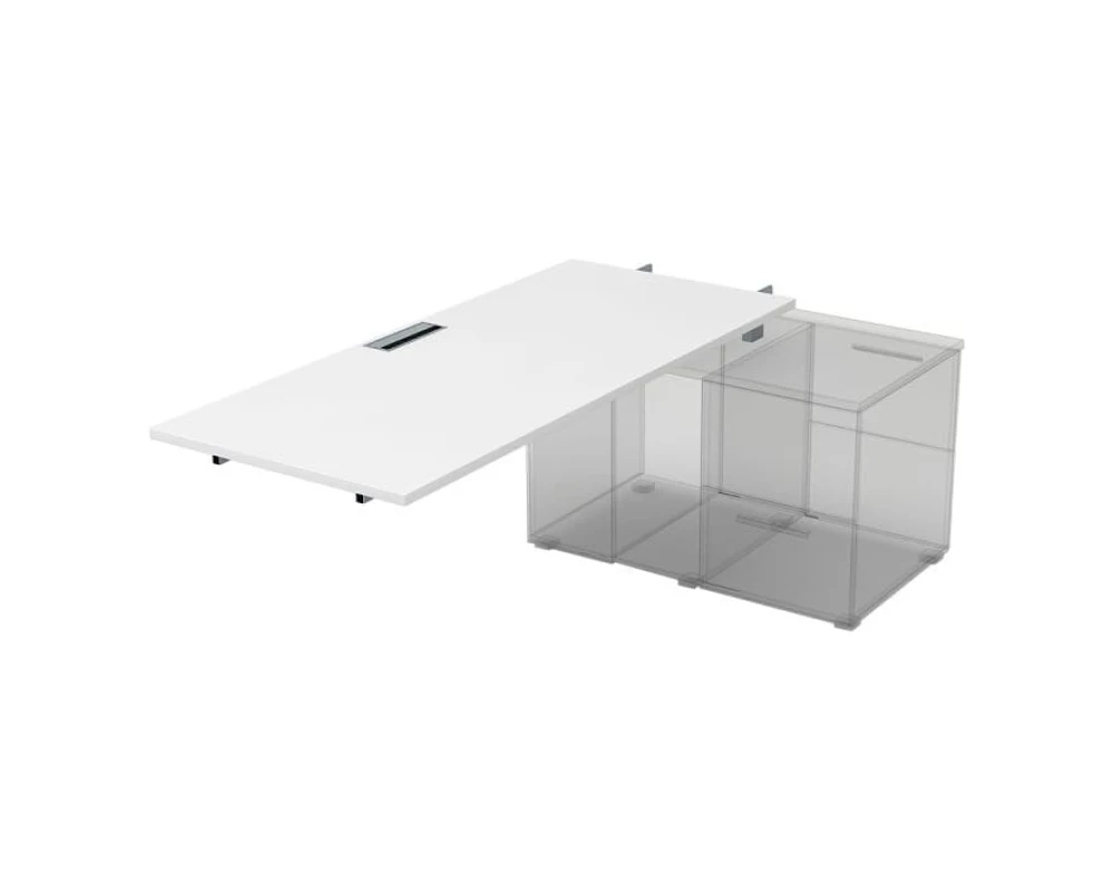 Стол рабочий прямолинейный для крепления на тумбу, средний (1800*700*750) СПС.975 GLOSS