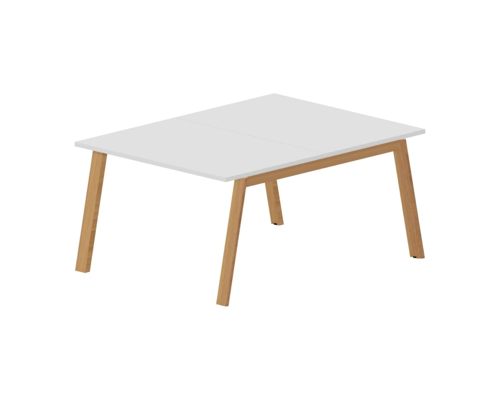 Стол bench отдельный 120х160х75 (без отверстий) Артвуд / Artwood Белый/Бук