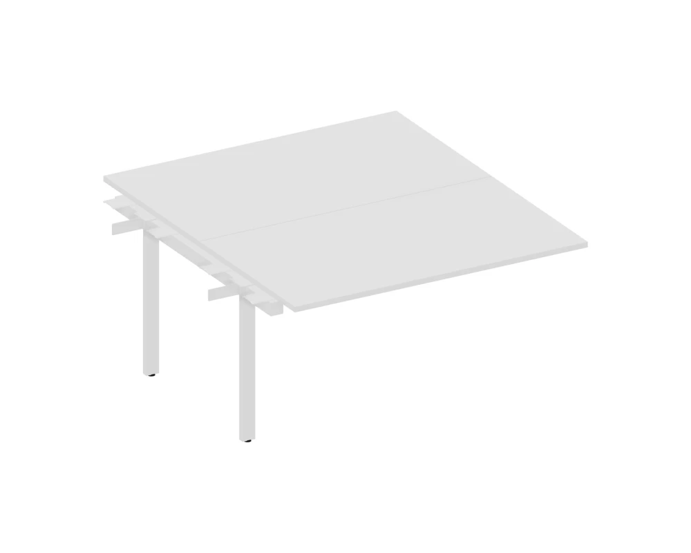 Стол bench приставной 140х160х75 (без отверстий) Артвуд / Artwood Белый/Бук