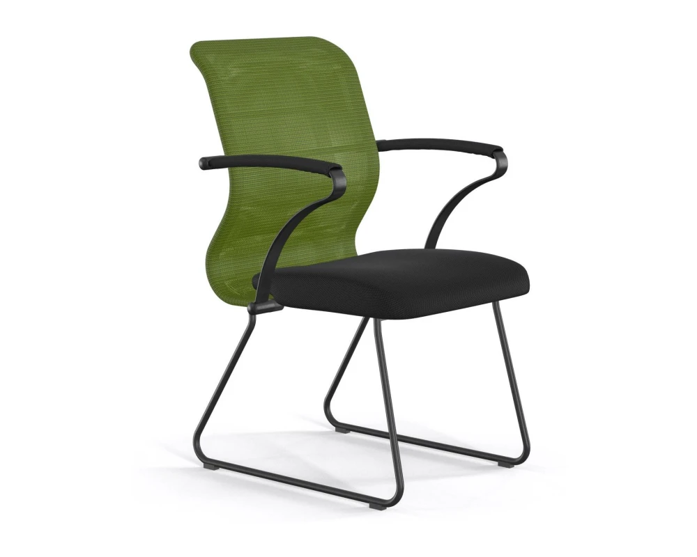 Кресло ErgoLife S 8 M4-8K F57 (подл.1) Сетка/Ткань, Зеленый/Черный