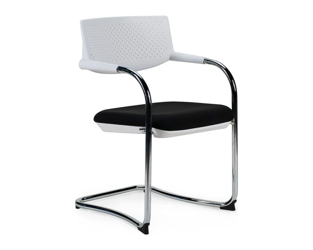 Кресло Norden Самба white CF Пластик/Ткань, Черный/Белый